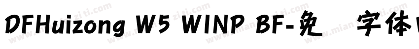 DFHuizong W5 WINP BF字体转换